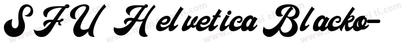 SFU Helvetica Blacko字体转换